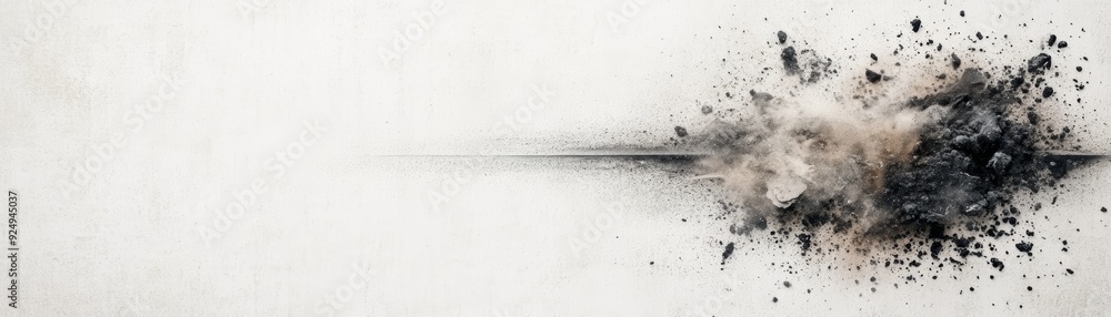 Abstract explosion of dust and particles on a blank background, creating a dramatic visual effect for design and art. Abstract explosion of dust and particles on a blank background, creating a dramatic visual effect for design and art.