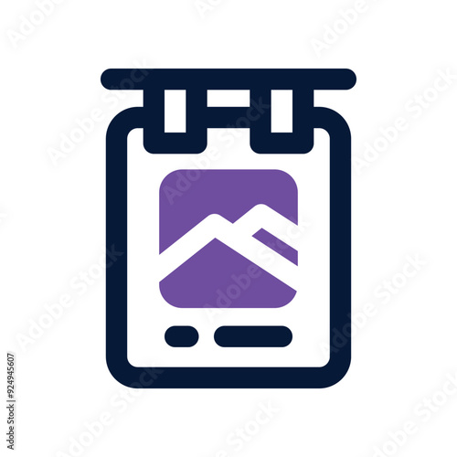 poster icon. vector dual tone icon for your website, mobile, presentation, and logo design.