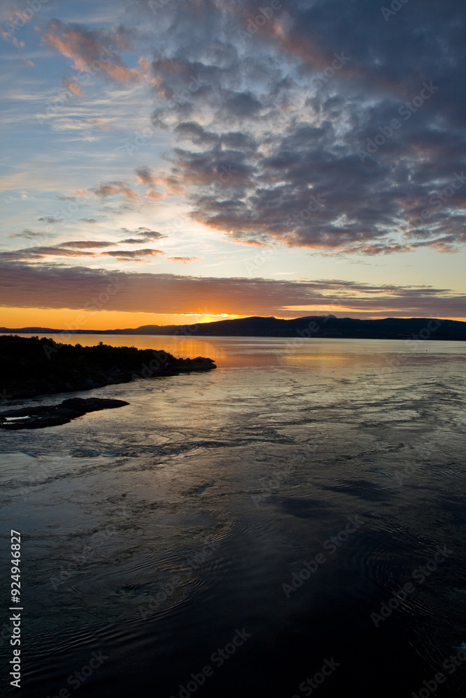 sunset over the sea