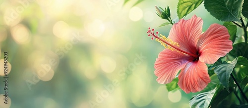 Lovely hibiscus flower bloo...