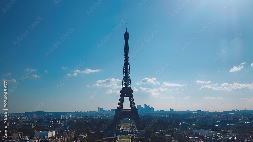 Obraz premium Eiffel tower city