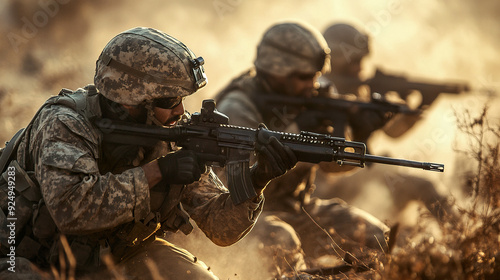 Indian army fighting in warfront