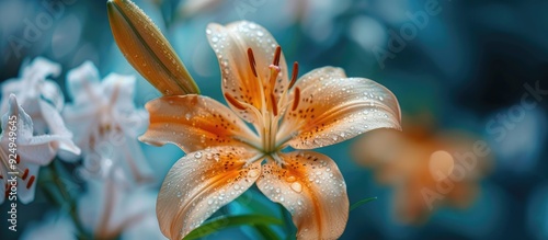 Delicate white tiger lily s...