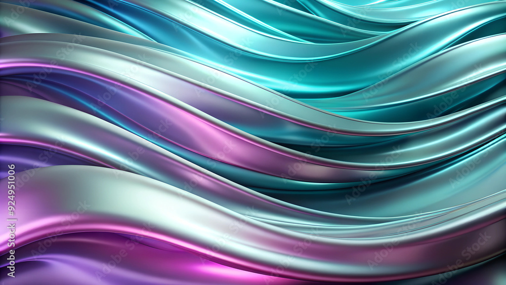 Waves of Heavy Multicolored Satin, Background Waves of Heavy Multicolored Satin, Background