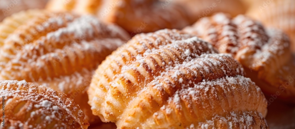 Close up of traditional Mexican conchas on a white background with copyspace Close up of traditional Mexican conchas on a white background with copyspace