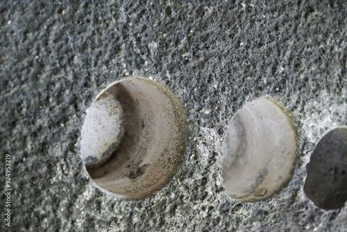 Sampling site from concrete structure.