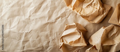 Close up of crumpled craft ...