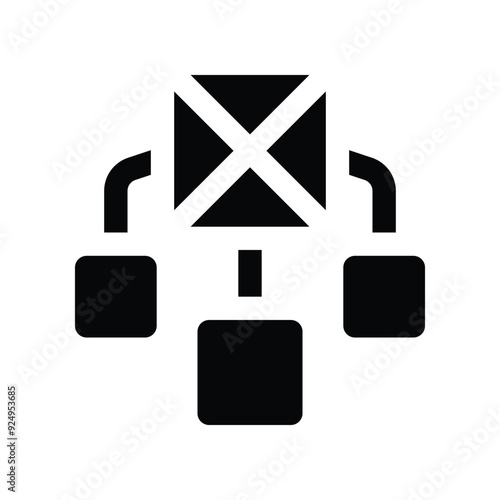 distribute icon. vector glyph icon for your website, mobile, presentation, and logo design.