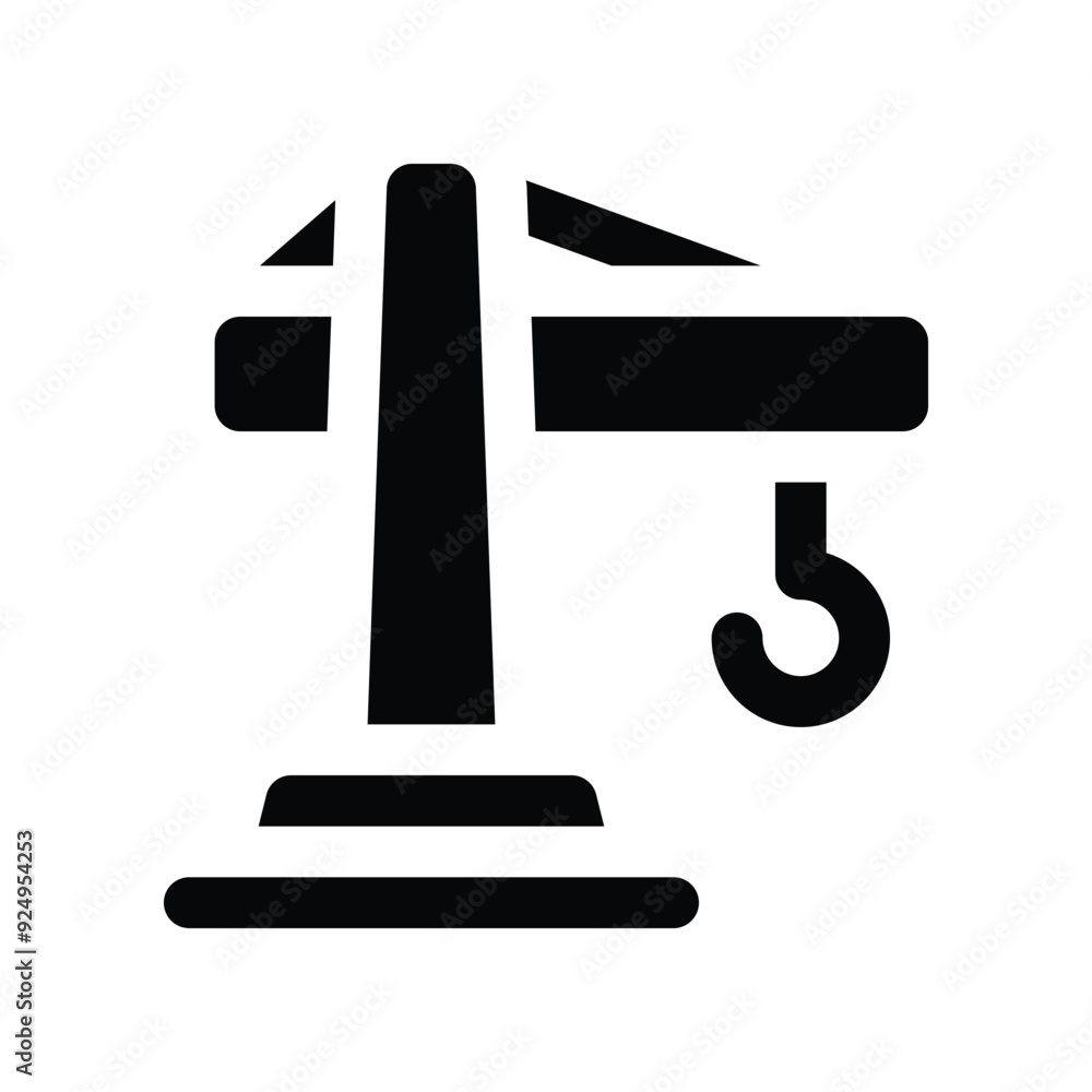 cargo crane icon. vector glyph icon for your website, mobile, presentation, and logo design. cargo crane icon. vector glyph icon for your website, mobile, presentation, and logo design.