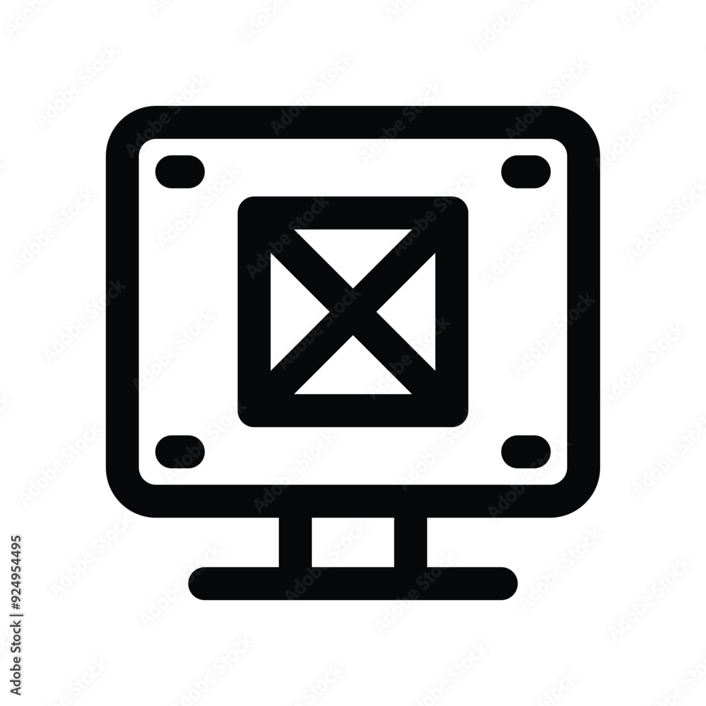 computer icon. vector line icon for your website, mobile, presentation, and logo design. computer icon. vector line icon for your website, mobile, presentation, and logo design.