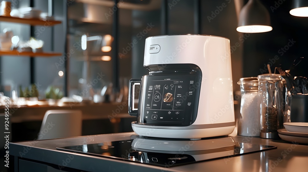 Sophisticated Digital Cooking Appliance with Automated Recipe Capabilities Sophisticated Digital Cooking Appliance with Automated Recipe Capabilities