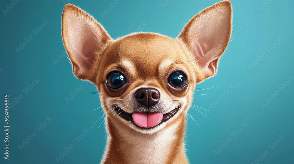Adorable Chihuahua Puppy with Big Eyes and Happy Expression - This heartwarming image captures the essence of a Chihuahua puppy, showcasing its big, expressive eyes, happy expression, and adorable fea Adorable Chihuahua Puppy with Big Eyes and Happy Expression - This heartwarming image captures the essence of a Chihuahua puppy, showcasing its big, expressive eyes, happy expression, and adorable fea