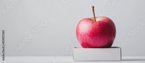 a lovely pink apple in a bo...
