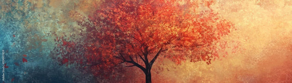 A vibrant tree with colorful leaves against a dreamy background, perfect for nature-inspired designs and artworks. A vibrant tree with colorful leaves against a dreamy background, perfect for nature-inspired designs and artworks.