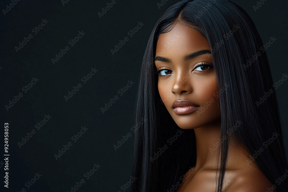 Beautiful Woman with Long Black Hair. Beautiful Woman with Long Black Hair.