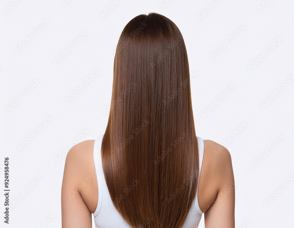 A portrait of beautiful woman with Long, straight, shiny hair , highlighting hair care and beauty products A portrait of beautiful woman with Long, straight, shiny hair , highlighting hair care and beauty products