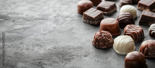 Various chocolate candies o...