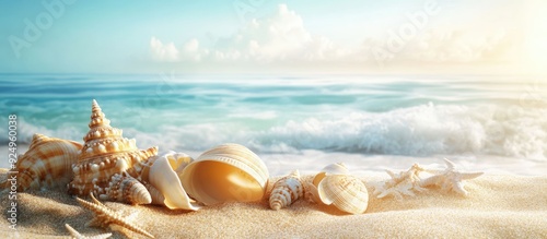 Lovely sea shells on a sand...