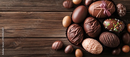 chocolate Easter eggs and t...