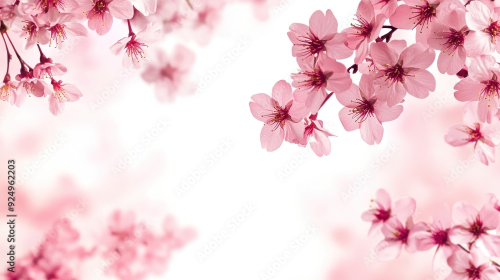 Pink Cherry Blossoms in Full Bloom Pink Cherry Blossoms in Full Bloom