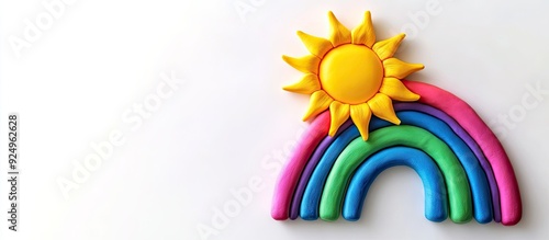 Plasticine rainbow and sun ...