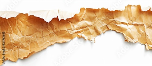 torn kraft paper with curle...