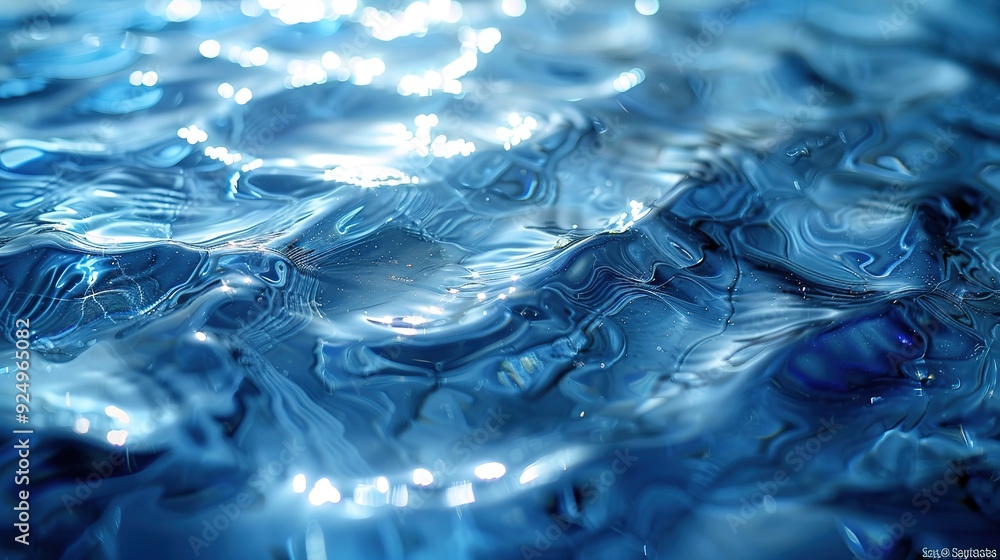 Serene Ocean Scene: Light Blue Ripples of Seawater Gently Lapping Shoreline, Tranquil Beach View Serene Ocean Scene: Light Blue Ripples of Seawater Gently Lapping Shoreline, Tranquil Beach View