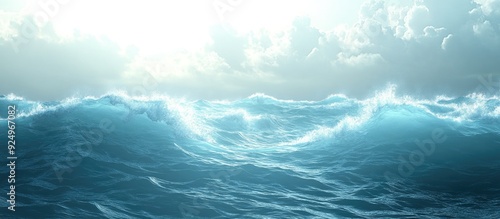 The ocean and the waves. wi...