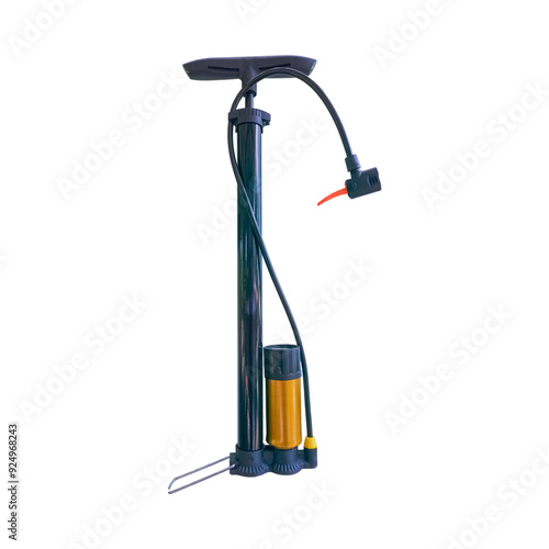 Hand pump for bicycles in the park