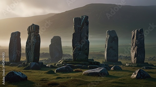 stonehenge at sunset photo