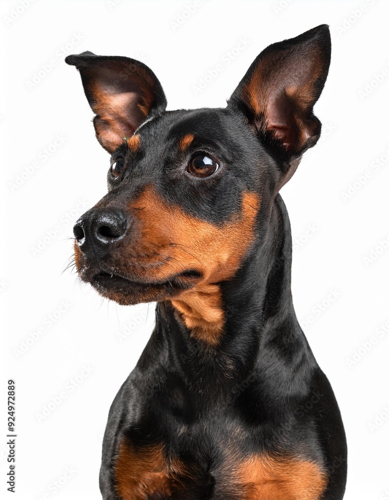 マンチェスター・テリアのポートレート(Manchester Terrier portrait on white background)
マンチェスター・テリアのポートレート(Manchester Terrier portrait on white background)