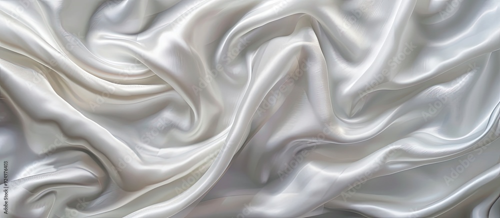 Background of white silk fabric showcasing copy space image Background of white silk fabric showcasing copy space image