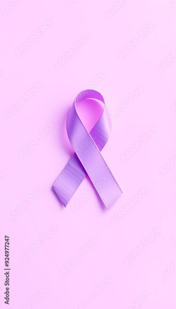 A soft purple ribbon, the international symbol for breast cancer awareness, against a vibrant gradient. A soft purple ribbon, the international symbol for breast cancer awareness, against a vibrant gradient.