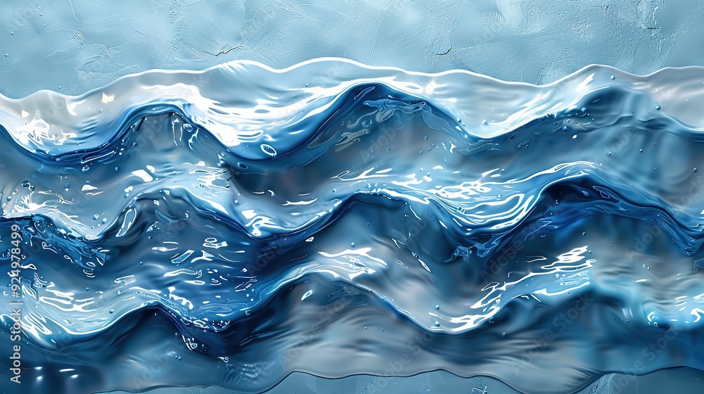 Serene Ocean Scene: Light Blue Ripples of Seawater Gently Lapping Shoreline, Tranquil Beach View Serene Ocean Scene: Light Blue Ripples of Seawater Gently Lapping Shoreline, Tranquil Beach View