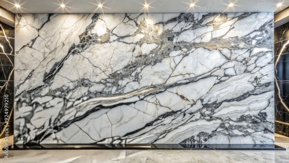 Elegant white marble granite background wall featuring a sophisticated black pattern, perfect for interior design, flooring, countertops, and ceramic tile textures. Elegant white marble granite background wall featuring a sophisticated black pattern, perfect for interior design, flooring, countertops, and ceramic tile textures.