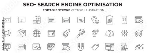 Search Engine Optimization Icon Set