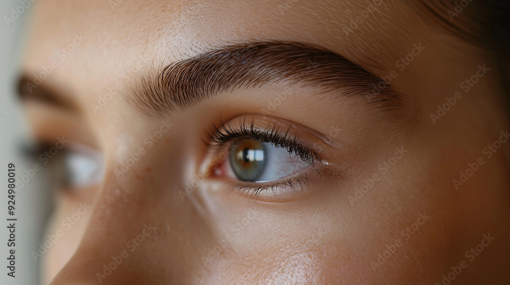 close up of a woman with beautiful eyebrows close up of a woman with beautiful eyebrows