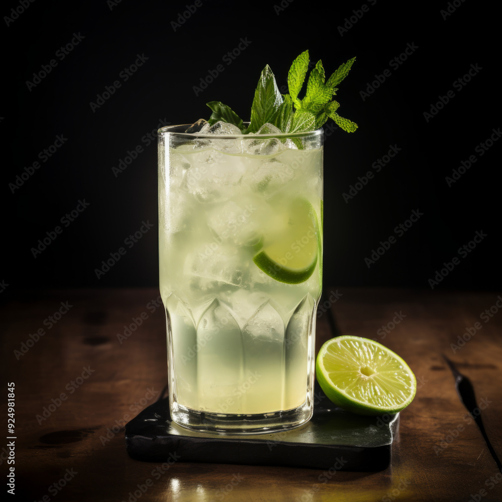 Fototapeta premium Gin Rickey Cocktail