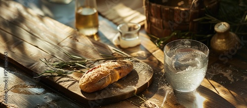 Fasting with only bread and water is associated with the Biblia which is synonymous with the Holy Bible Copy space image Fasting bread water Biblia Holy Bible