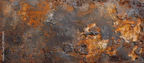 Aged rust marks on antique iron can serve as a backdrop or design element in various applications providing a rustic charm in a copy space image