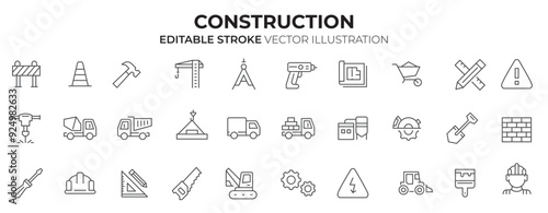 Construction Icon Set.