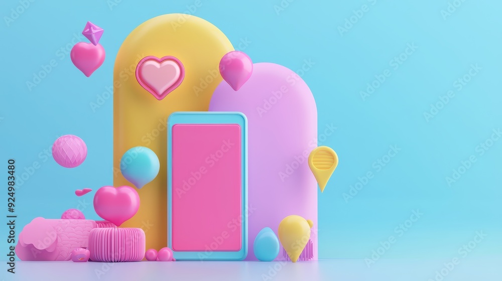 A vibrant and playful composition of colorful geometric shapes and playful elements, evoking a sense of joy and creativity. A vibrant and playful composition of colorful geometric shapes and playful elements, evoking a sense of joy and creativity.