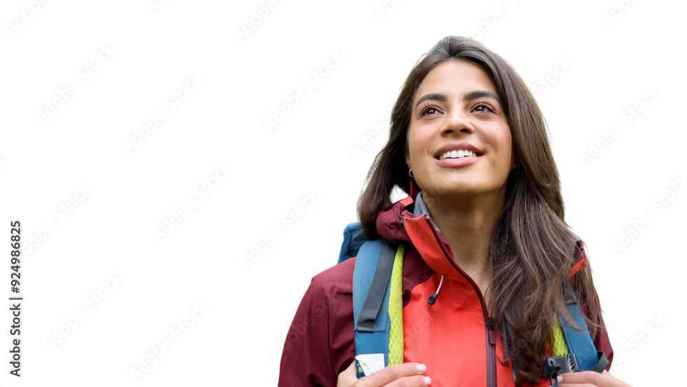 Beautiful, young woman hiking and enjoying in the nature Beautiful, young woman hiking and enjoying in the nature
