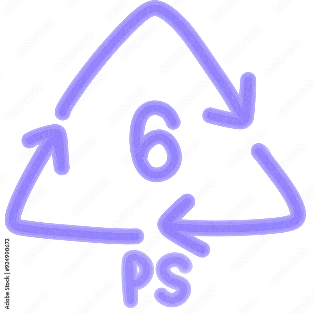 PS recycle symbol number 6