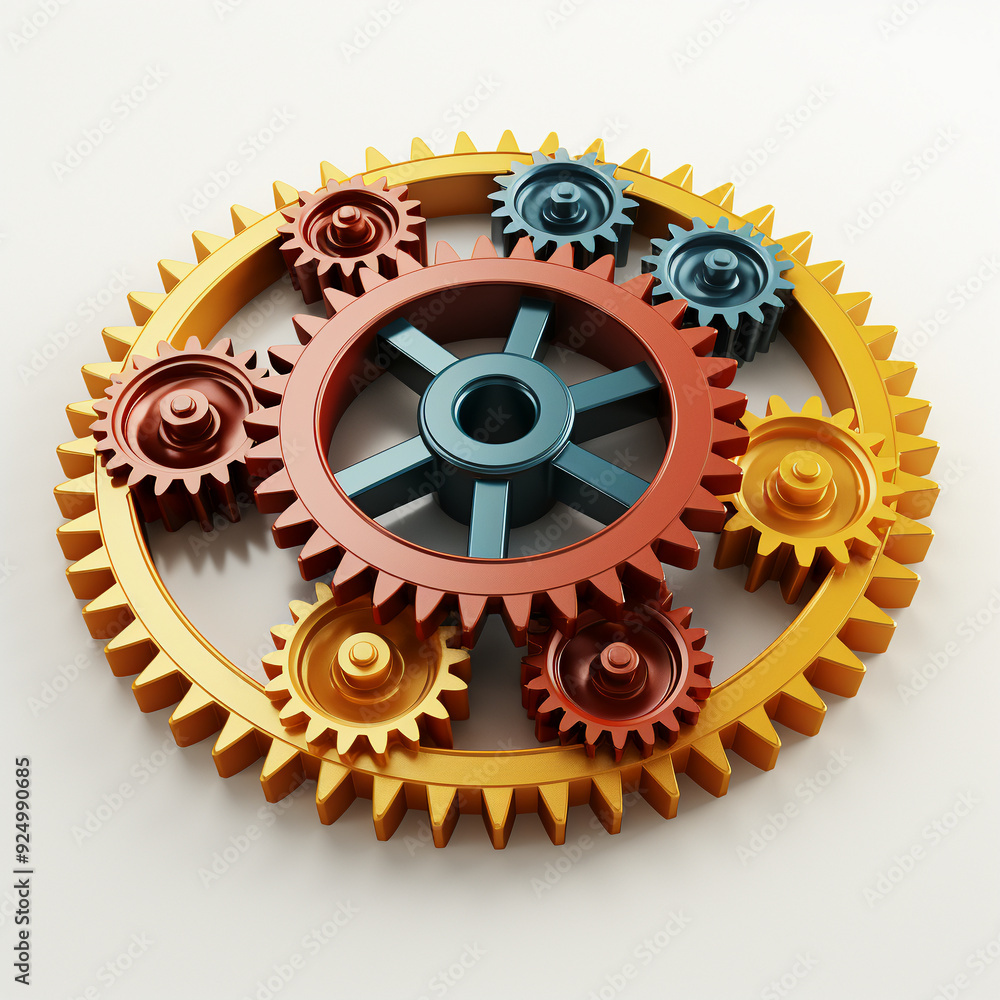 Minimalist Automation Icon on White Background Minimalist Automation Icon on White Background