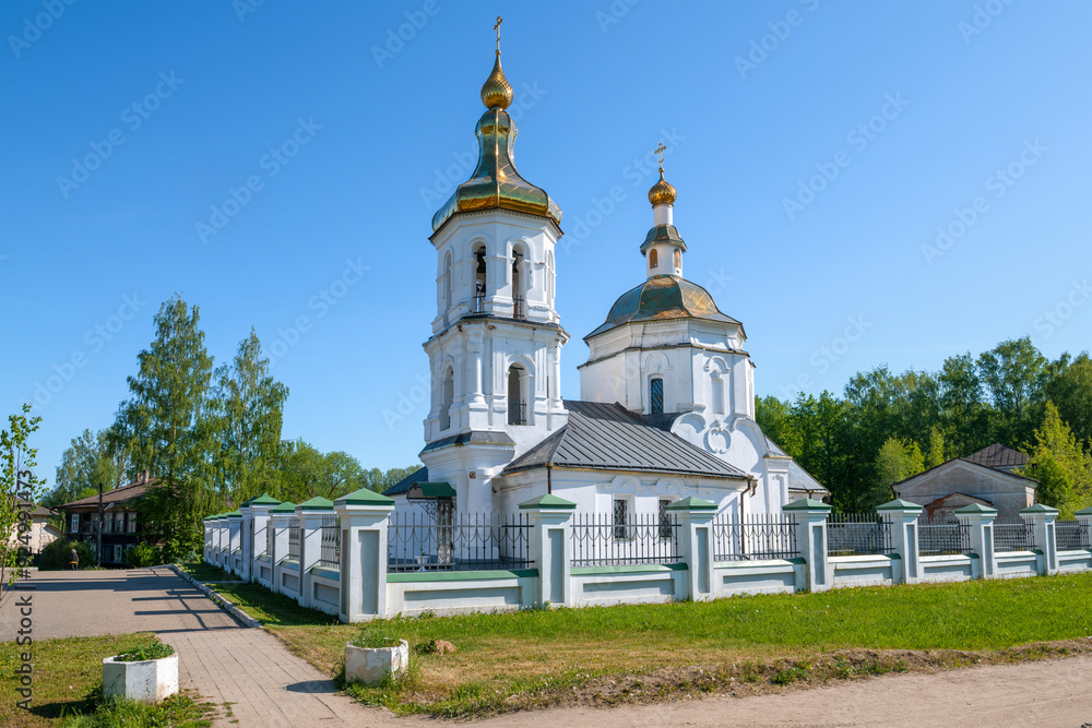 Church of the Transfiguration (1757 -1771) on a sunny May day. Bezhetsk. Tver region, Russia Church of the Transfiguration (1757 -1771) on a sunny May day. Bezhetsk. Tver region, Russia