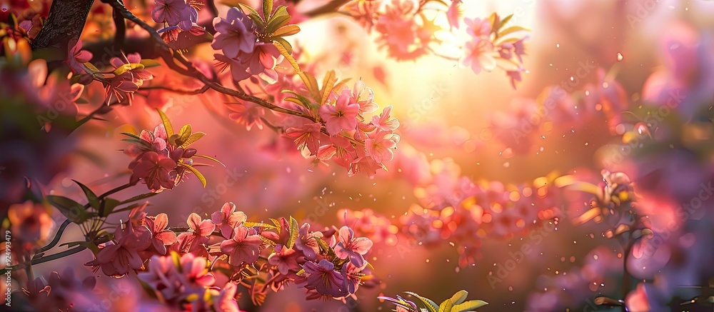 Creating an enchanting copy space image of spring s beauty