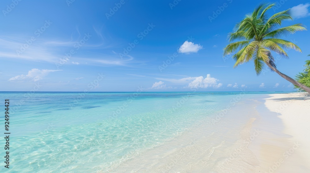 Serene and tranquil deserted seashore at dawn Serene and tranquil deserted seashore at dawn