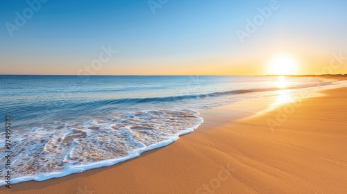 Serene Beach Scene at Sunset