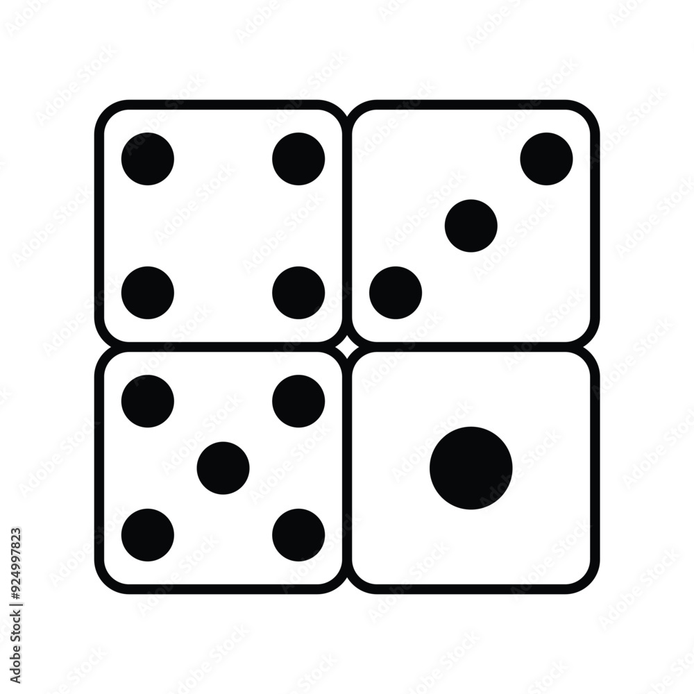 domino glyph icon with white background vector stock illustration domino glyph icon with white background vector stock illustration